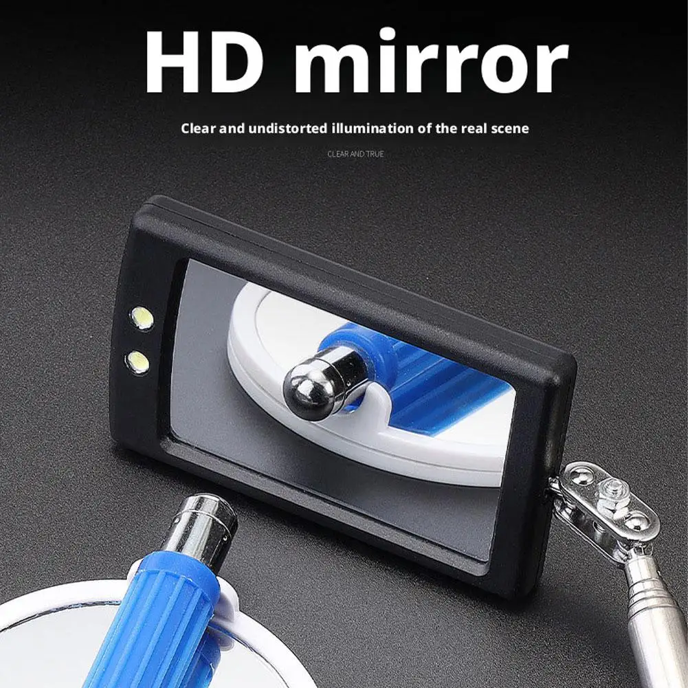 

Telescopic Magnetic Pickup Tool with LED Light Round & Square Mirror Extendable Rod for Auto Repair & Mechanical Inspection