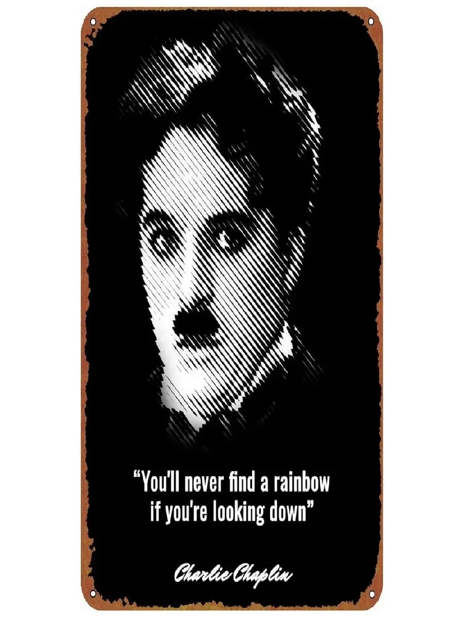 Vintage Comedy Metal Tin Signs  Charlie Chaplin Wall Posters Plaque  Iron Painting Decoration for Theatre Home Cafe Living Room