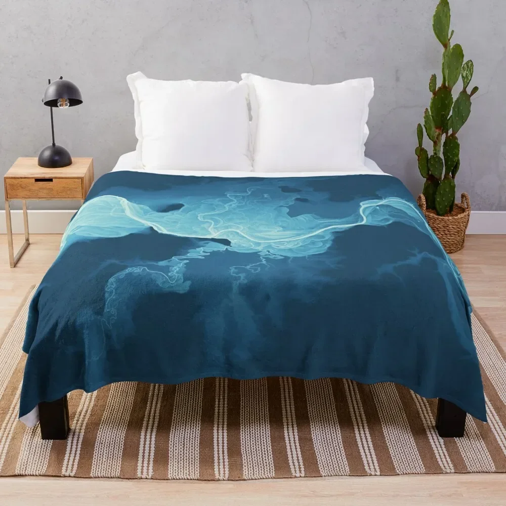 

Willamette Channels 10-year Anniversary—Powder Blue Throw Blanket valentine gift ideas Personalized Gift anime sofa bed Blankets