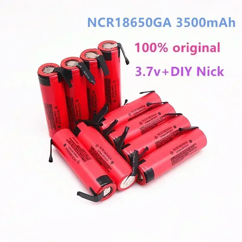 

10pcs 100% Original NCR 18650GA 30A discharge 3.7V 3500mAh 18650 rechargeable battery toy flashlight lithium battery+ DIY Nickel