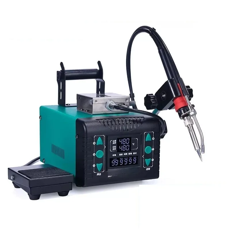 928DT Automatic Soldering Station 110W High Power Aviation Plug Spot Welder Auto Feed Solder Iron
