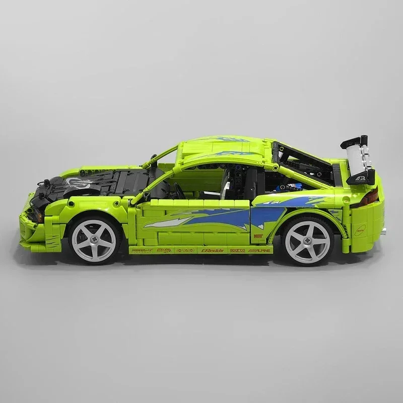 Campeão filme carro modelo moc tijolos de construção eclipse 1:12 famoso filme rápido modelo tecnologia diy blocos modulares montagem