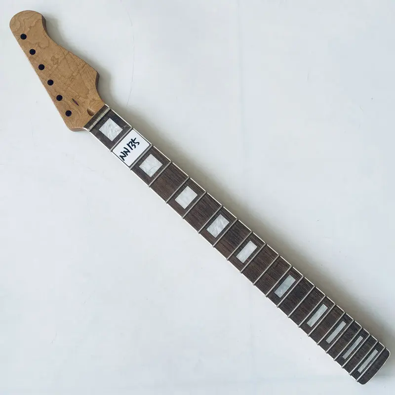 

NN135 Unfinished ST Guitar 21 Frets Electric Guitar Neck Maple Rosewood Replace and DIY Surface Damages and Dirty