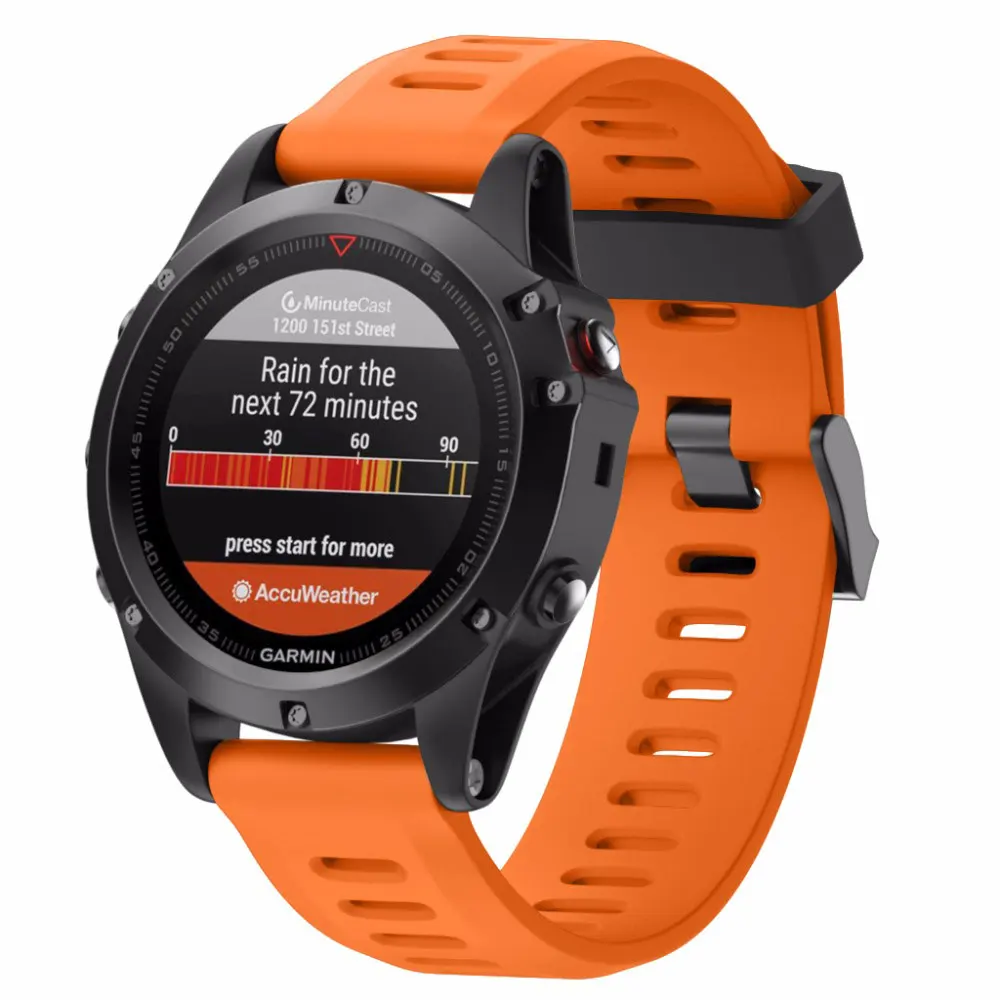 Pulseira de substituição de silicone macio, pulseira para relógio inteligente Garmin Fenix 3 HR e 3HR Sport, pulseira com ferramenta