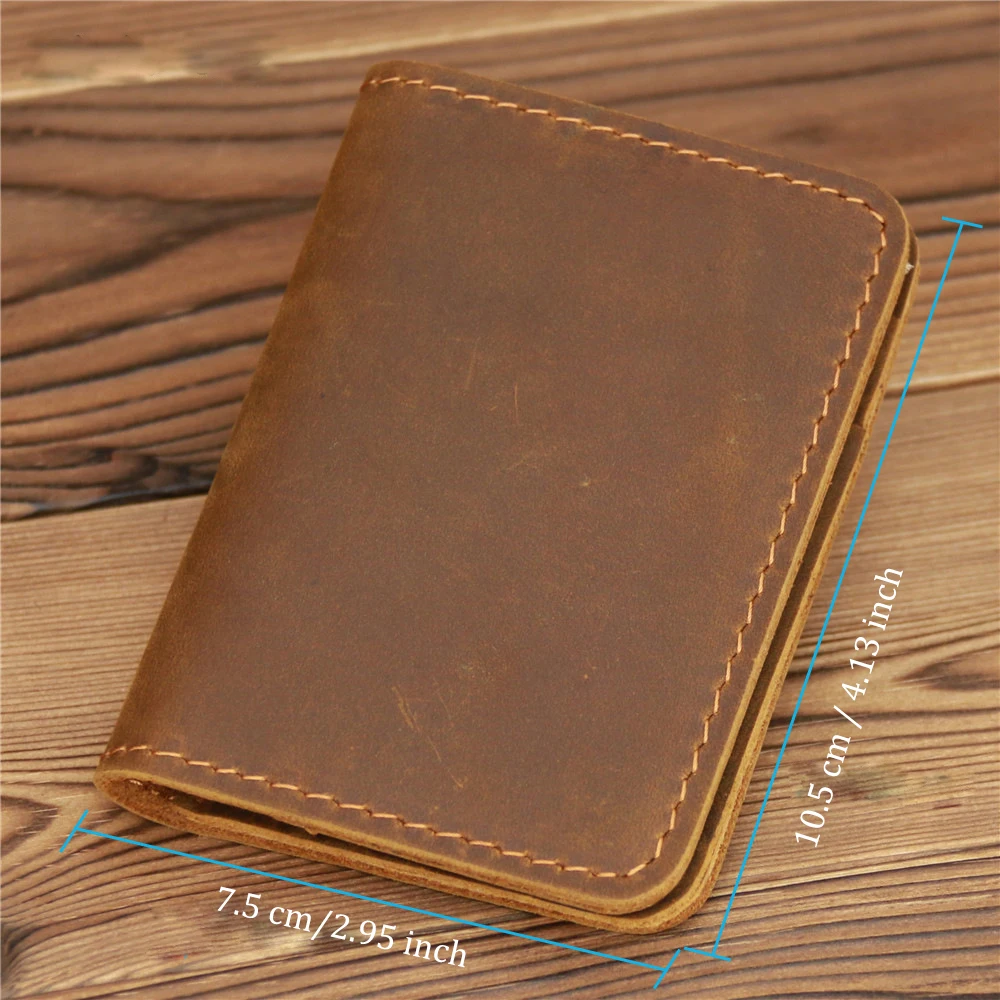 Men's Card Holder Wallet  Leather Minimalist Personalizd Small Thin Purse Slim Mini Credit Card Bank ID Card Holder Wallet