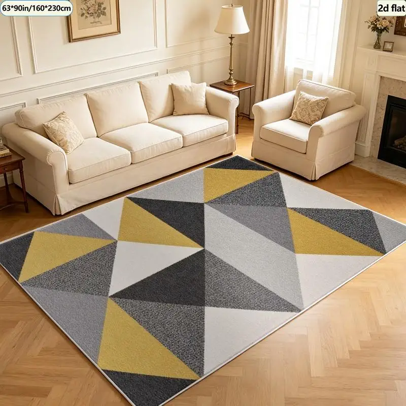 1 Geometric Triangle Rug, Soft Comfortable, All Season, Lightweight Easy to Maintain, for Living Room, Bedroom, Dining Room, Home Decoration, Room Decoration, Suitable for Winter and Autumn