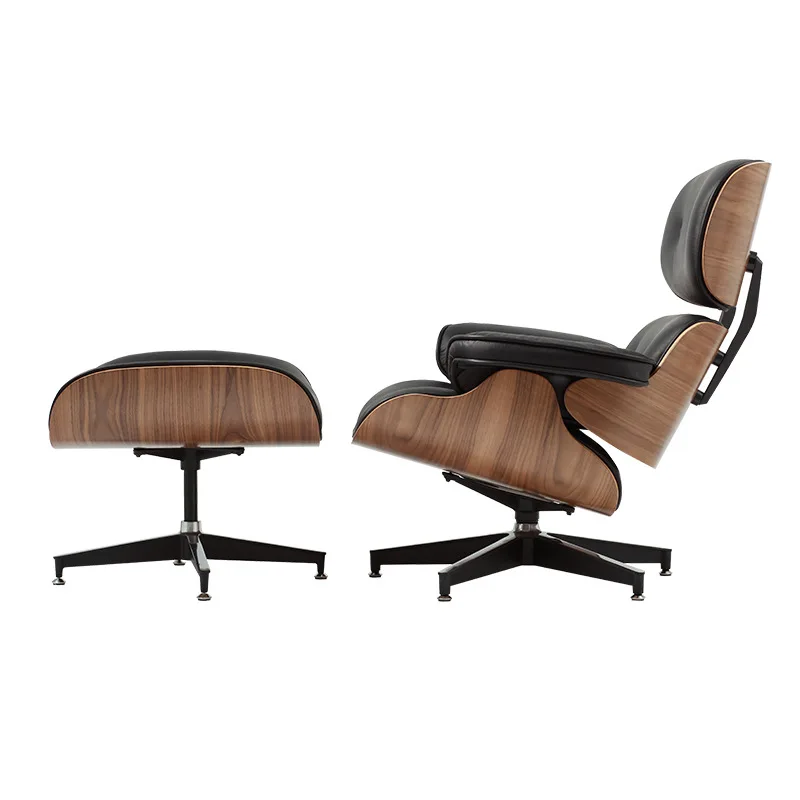 

Single sofa chair lazy leather chair Nordic rotatable leisure chair comfortable