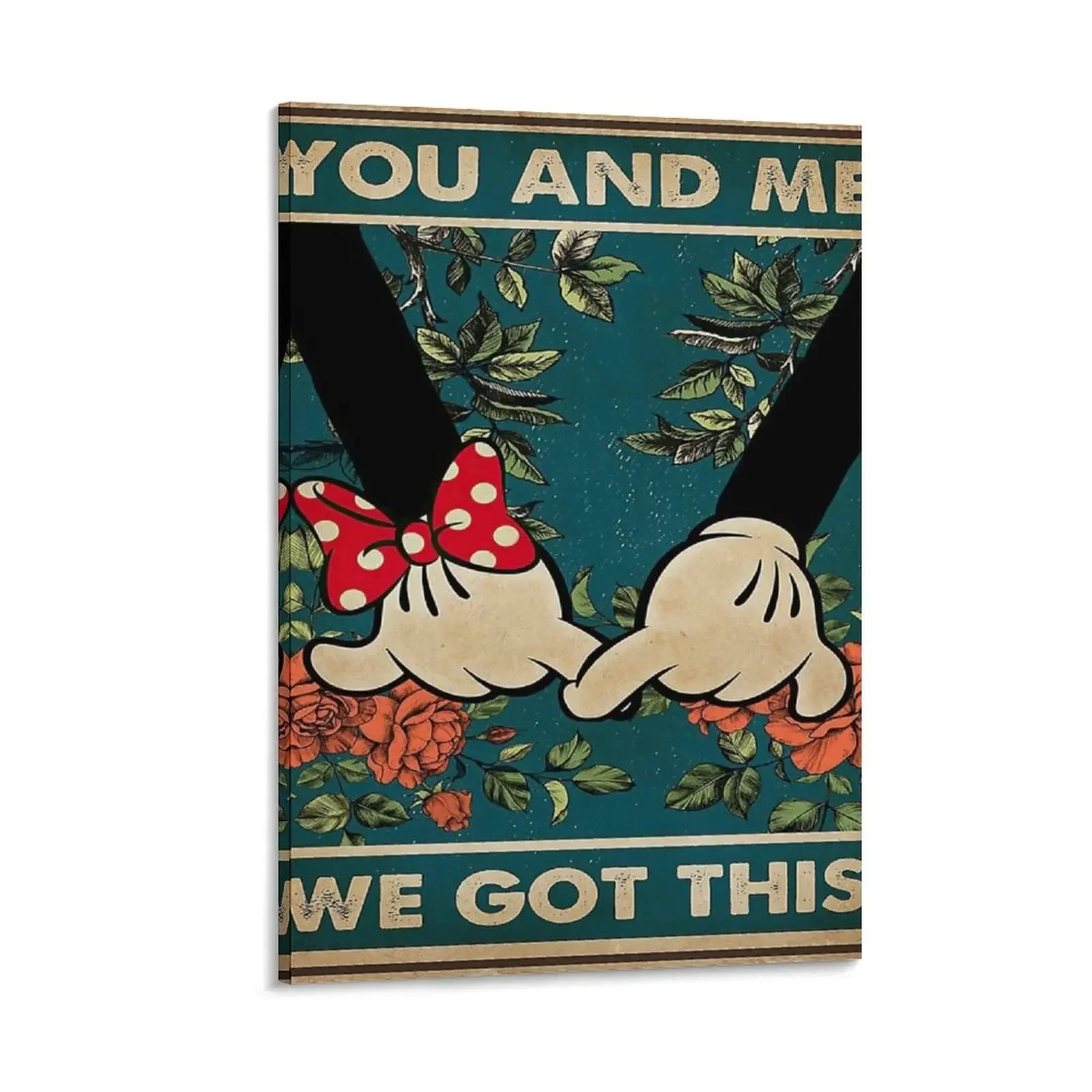 

Vintage Mouse Couple You And Me We Got This Canvas Painting home decorations aesthetic room decoration anime decoration