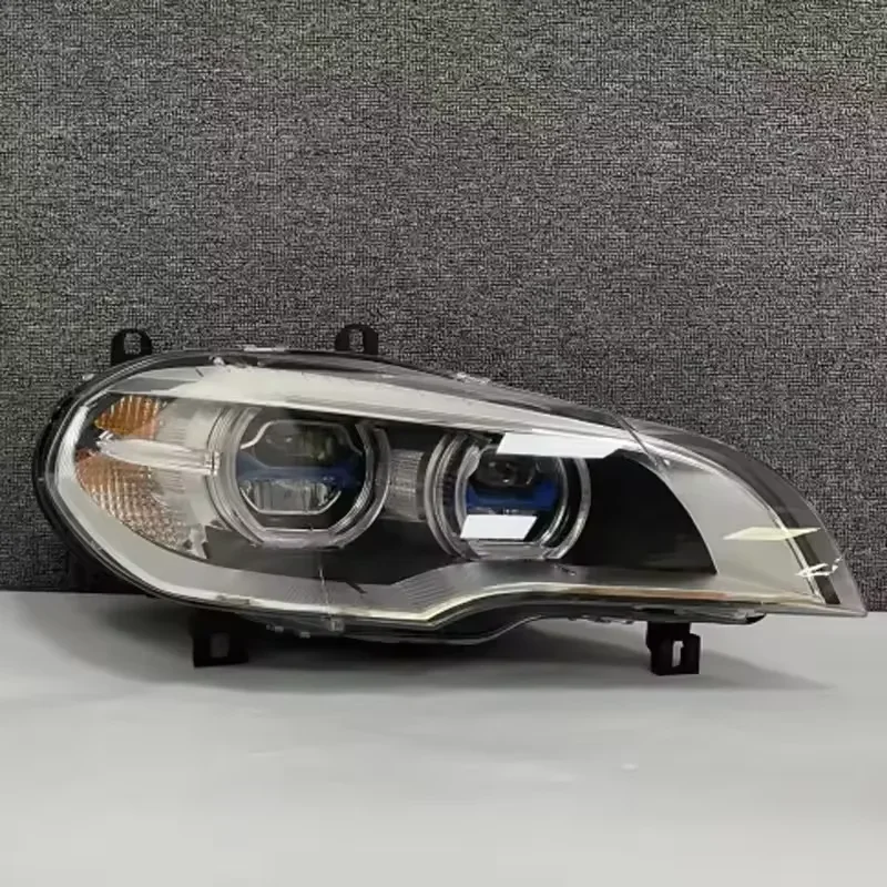 Angel Eyes E70 Headlights Assy for BMW X5  2007-2013 head lamp upgraded to   LED daily running lights