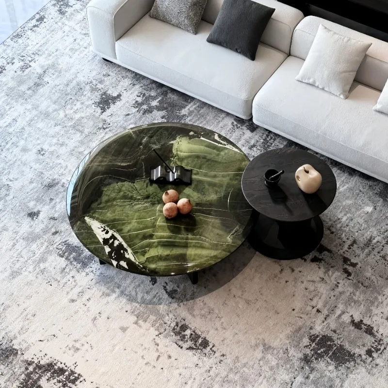 

Nordic Style Round Coffee Tables Modern Design Low Narrow Coffee Tables Living Room Luxury Mesa De Centro Sala Furniture Home