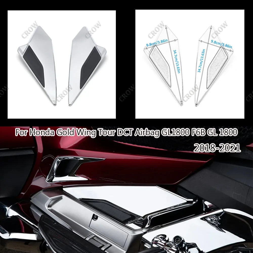 

Motorcycle Accessory Chrome Side Fairing Covers Decorative Trims For Honda Gold Wing Tour DCT Airbag GL1800 F6B 2018-2021