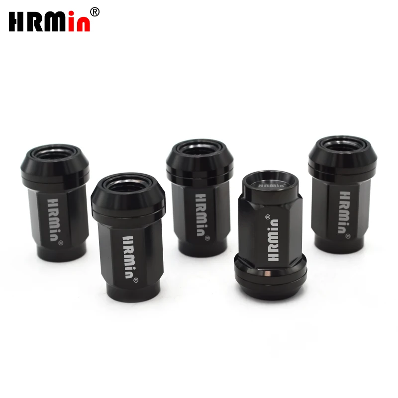 

HRMin Gr.5 titanium cone seat floating washer wheel lug nut titanium nut M14*1.5*35mm for Tesla, Cherokee,Jaguar,VW,AUDI