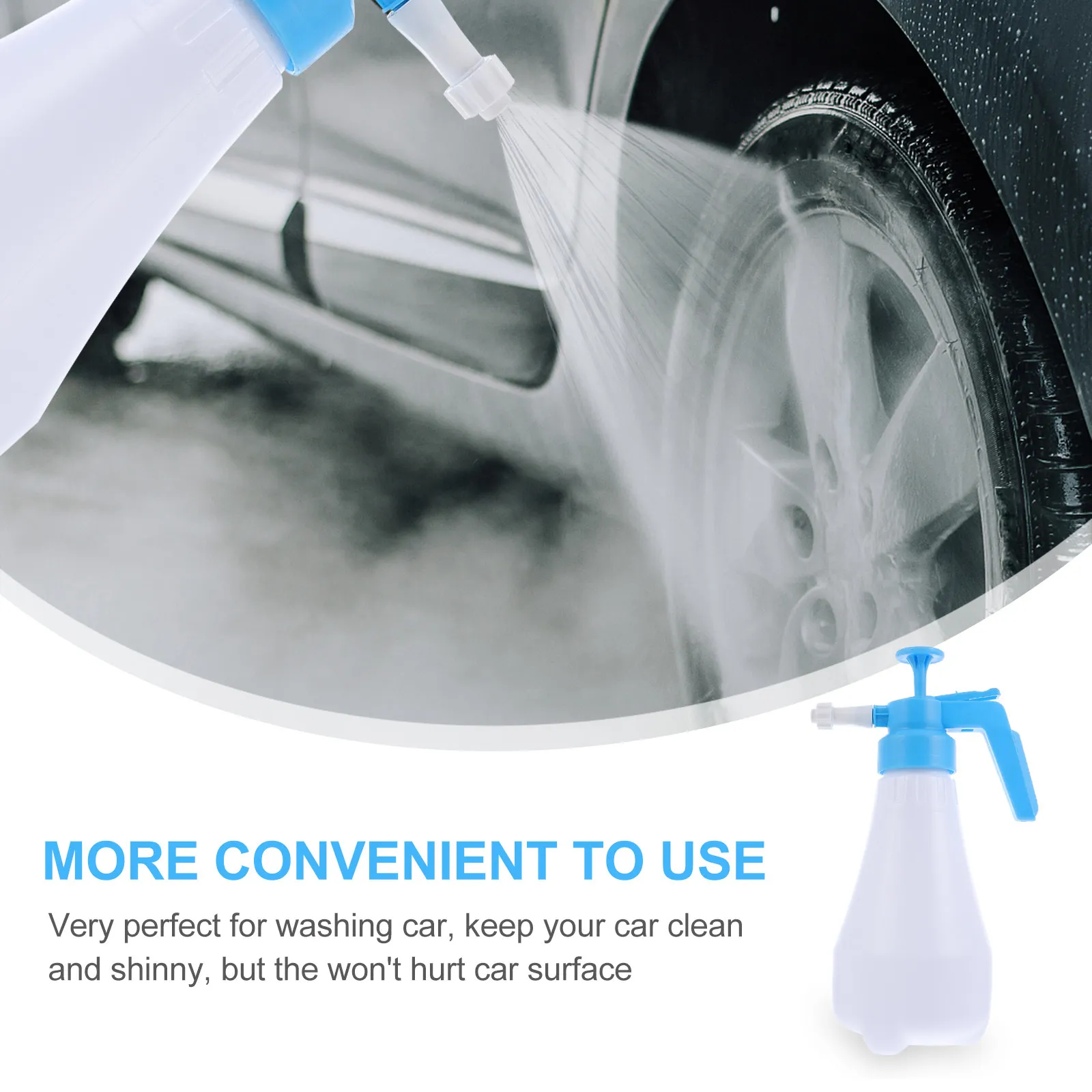 1Pcs Foam Sprayer Heavy Duty Manual Foaming Spray Bottle for Car Wash Garden Watering Home Cleaning Disinfectant Detergent Use