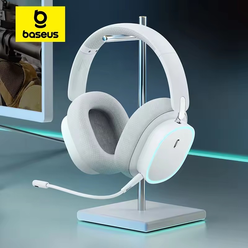  GH02 Wireless Gaming Headsets with Mic Headphones Bluetooth 5.3 40mm Driver 2.4G/Wireless/Cable RGB Overhead Headphone 