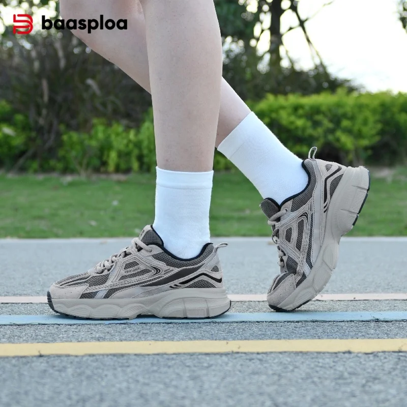 

Baasploa Women Running Shoes Fashion Lightweight Mesh Non-slip Jogging Sneaker Female Outdoor Breathable Colorful Casual Shoes