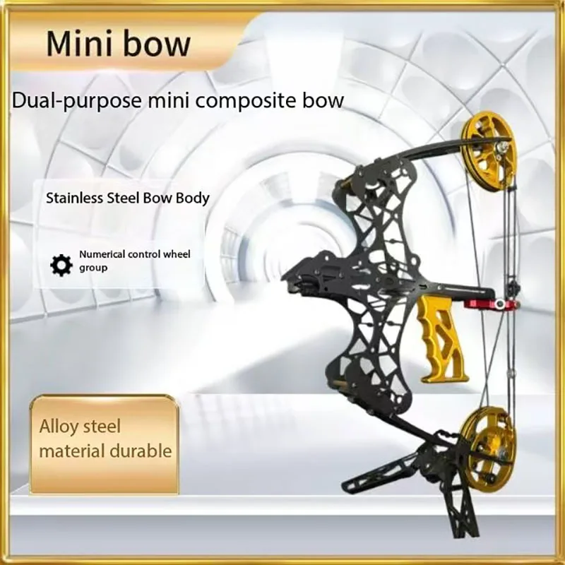 Outdoor Mini Composite Bow, High Precision, Precision Pulley Bow, Archery Sports Competition, New