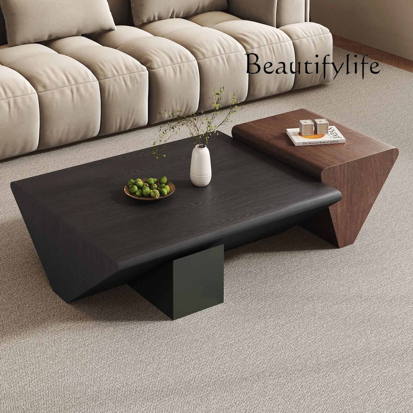 

Medieval designer creative retro coffee table combination special-shaped minimalist home