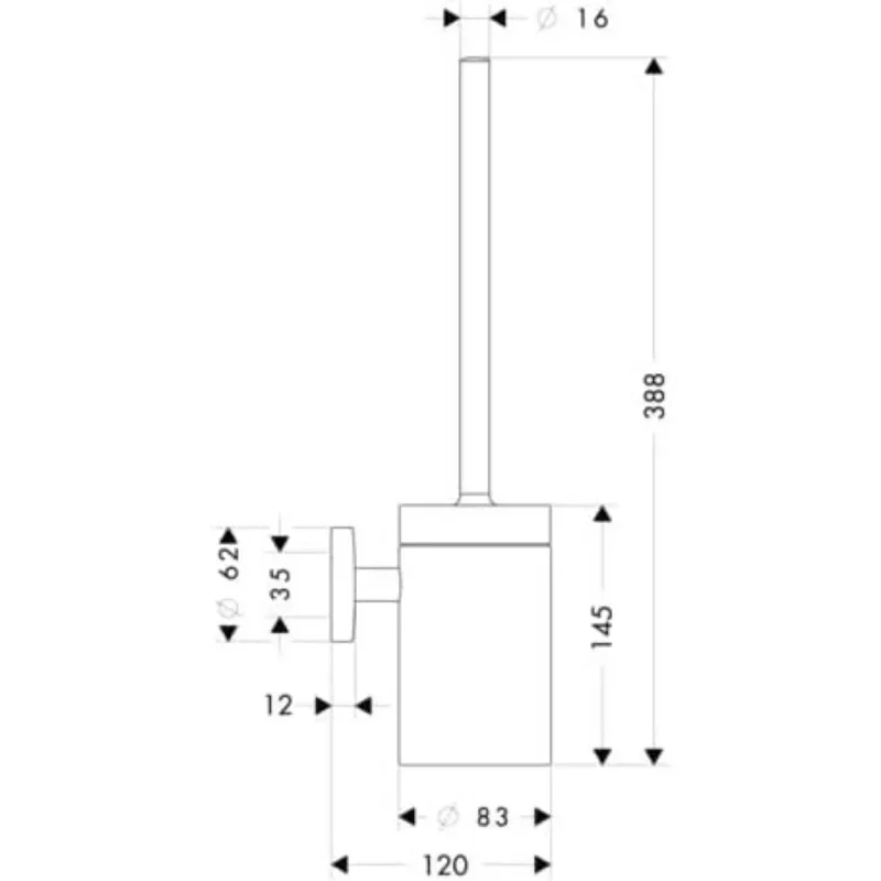 Hot Sellers.Toilet Brush with Holder Easy Install 15-inch Modern Coordinating Accessories in Brushed Nickel, 40522820.NEW