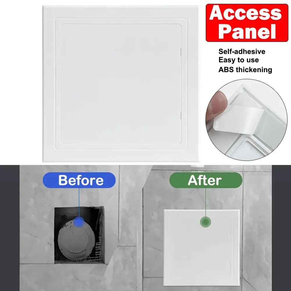 Universal Self-adhesive Access Panel Door White Removable Inspection Hole Plastic Opening Flap Cover Plate Doors Wall Ceiling