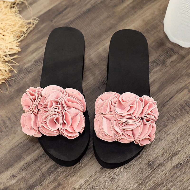 Frauen Nette Bogen Sommer Sandalen Slipper Rutschen Frauen Indoor Outdoor Flip-flops Strand Schuhe Mode Weibliche Casual Blume Pantoffel