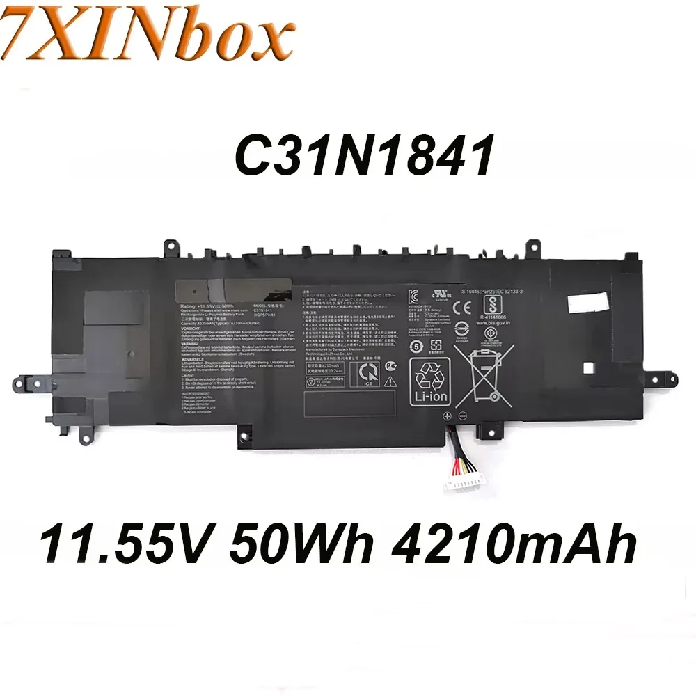 7XINbox C31N1841 11.55V 50Wh 4210mAh Laptop Battery For ASUS ZenBook 13 UX334FA UX334FL 14 UM433 UM433DA UX434F UX434DA Series