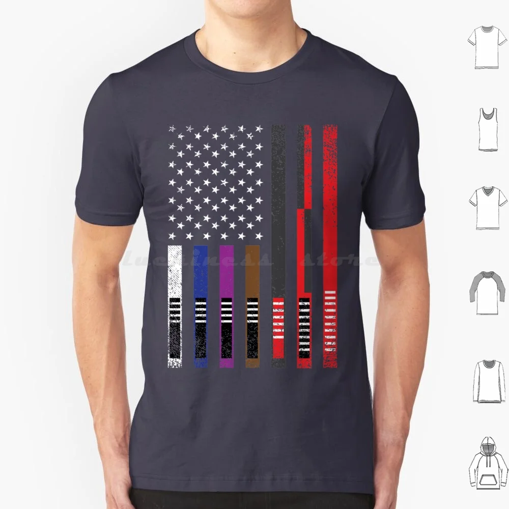 Jiu Jitsu Belt Rank Us Flag-Bjj &amp ; Grappling Gift Classic T Shirt Men Women Kids 6xl Jiu Jitsu Belt Rank Us Flag Bjj Amp
