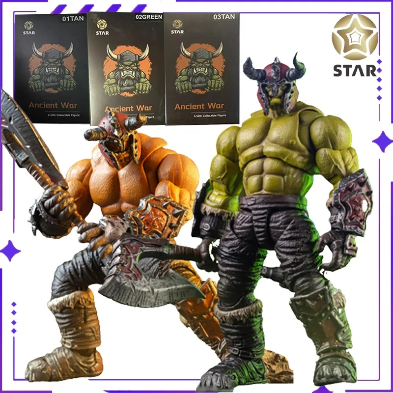Spot Star Studio Original 1/12 Ancient War Meat Colored Orc Green Orc Warcraft Mobile Doll Model Handmade Toy Collection Gift