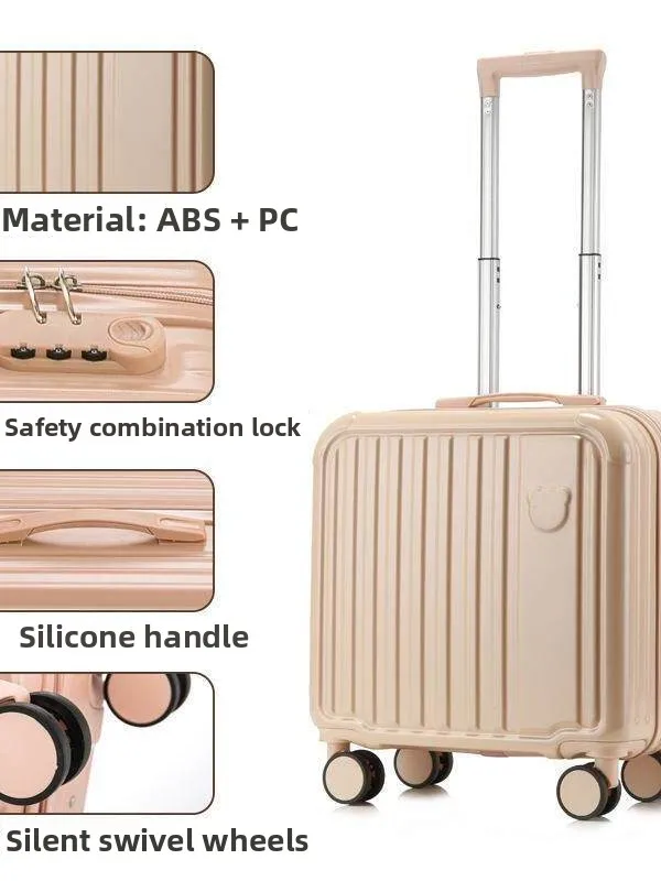 18-inch-luggage-carry-on-small-bear-design-silent-universal-wheels-password-lock-rolling-bag-for-travel-abs-pc-material-unisex
