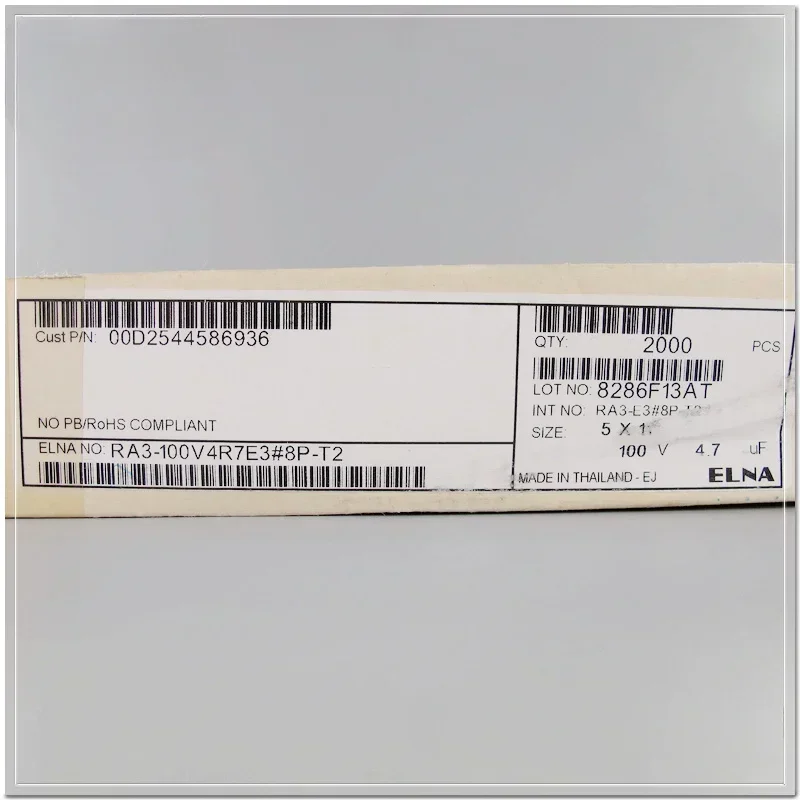 10 個/100 個 ELNA 100V4.7UF RA3 シリーズ 5X11mm オーディオ電解コンデンサ タイ リボン オリジナルボックス入り