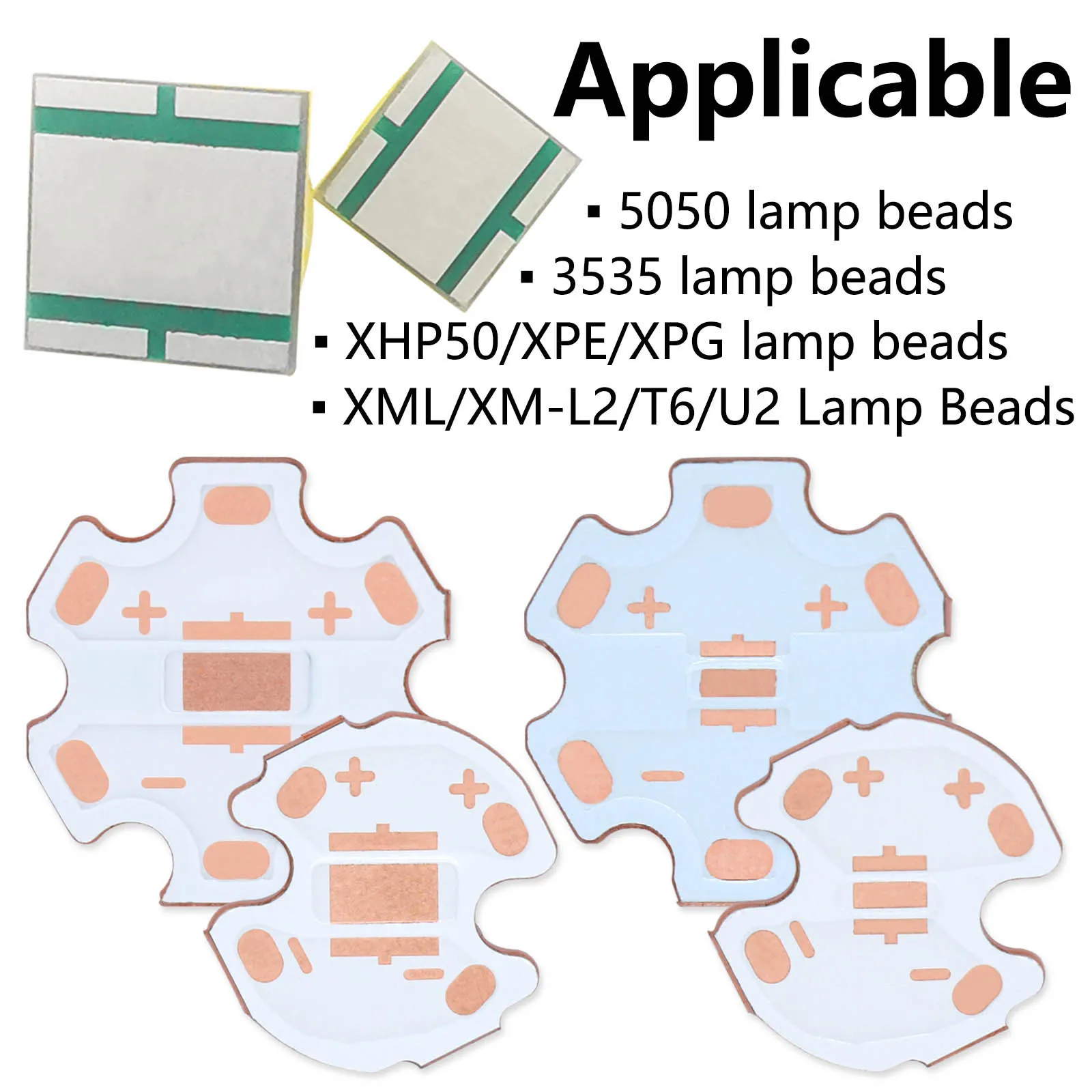 구리 PCB XPG2 XPE XPE2 XML2 XHP50 MKR T6 U2 3535 5050 LED XPE XTE LED 방열판, 램프 비드용 구리 보드, 20mm, 5 개