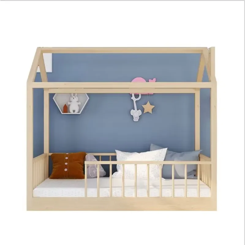 Castle Tree House Bed for Kids Solid Wood Childrens Bed Creative Small Apartment Furniture