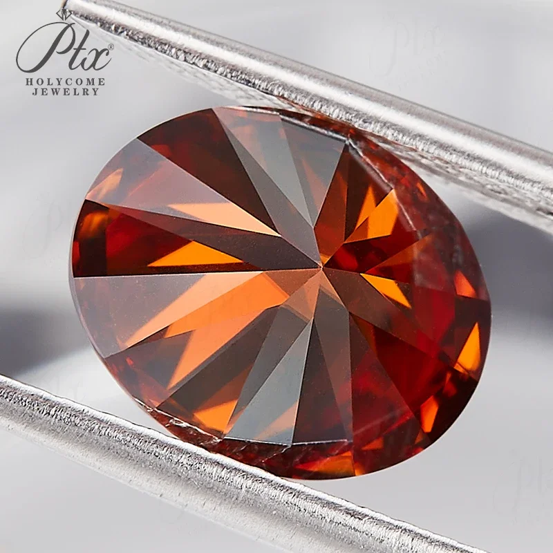 Moissanit-Diamant Asscher Oval Birnenförmiger Schliff mit GRA-Zertifikat Granatfarbe VVS1 Reinheit Perlen für Schmuckherstellung Charms – Detail 13