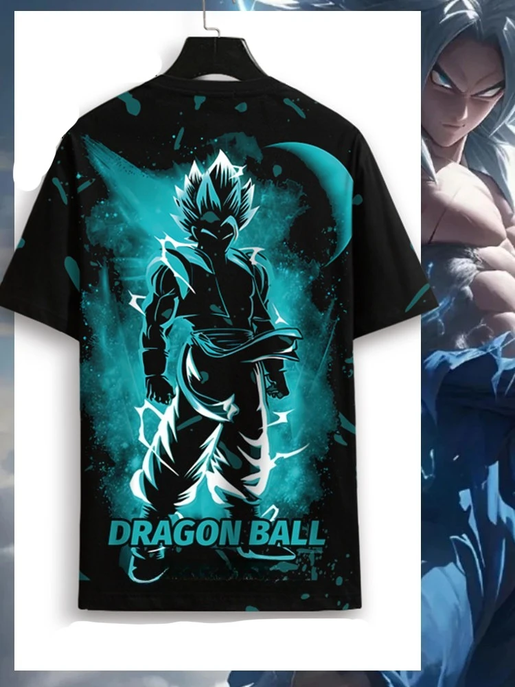 

Мужская футболка большого размера с коротким рукавом, костюм для косплея в стиле аниме Dragon Ball, летняя тонкая дышащая футболка с коротким рукавом