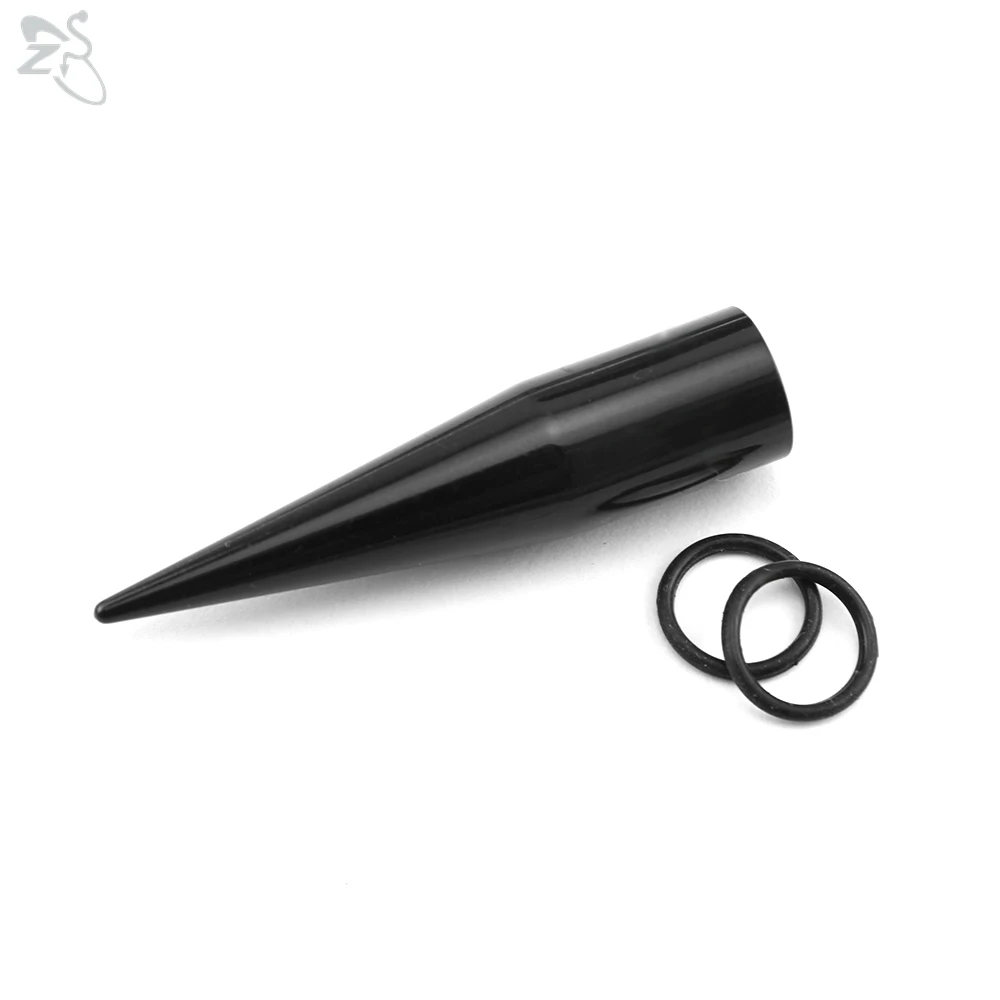 ZS 1 Pair Acrylic Spike Shape Ear Plug And Tunnel Black Ear Stretchers 3-20MM Flesh Expansion Stretcher Body Piercings Jewelry