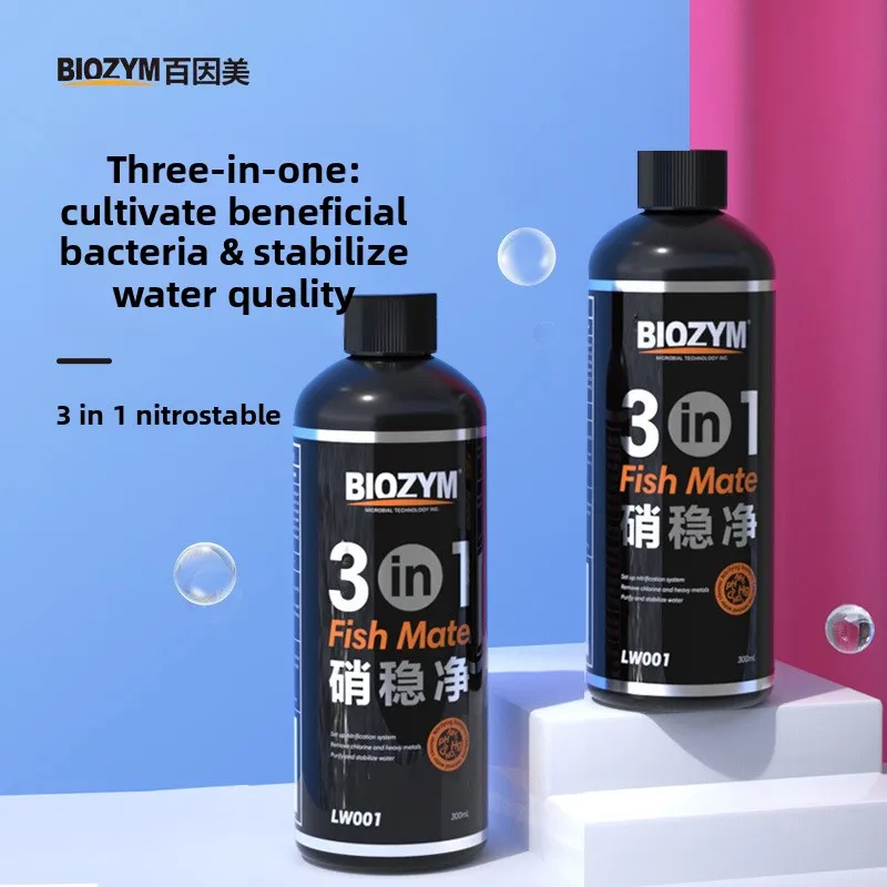 

BIOZYM Instant Aquarium Bacteria - Rapidly Removes Ammonia & Nitrite for New Tank Setup & Water Change, Fish Safe