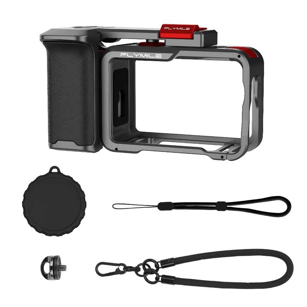 Zestaw uchwytów Flymile Action 6 Metalowa klatka ochronna do DJI Osmo Action 6 Uchwyt do fotografii ulicznej Adapter rozszerzający Akcesoria wideo — zdjęcie produktu 7