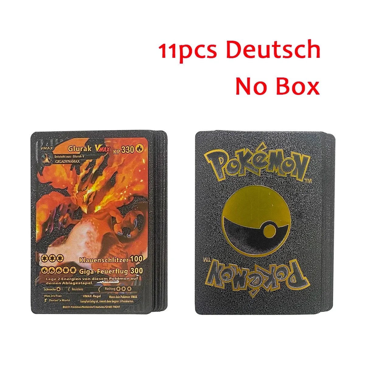 27-55Pcs Pokemon Cards Colorful Gold Black 3D Pikachu English French Spanish German Vmax GX Energy Card Collect Battle Toy Gifts