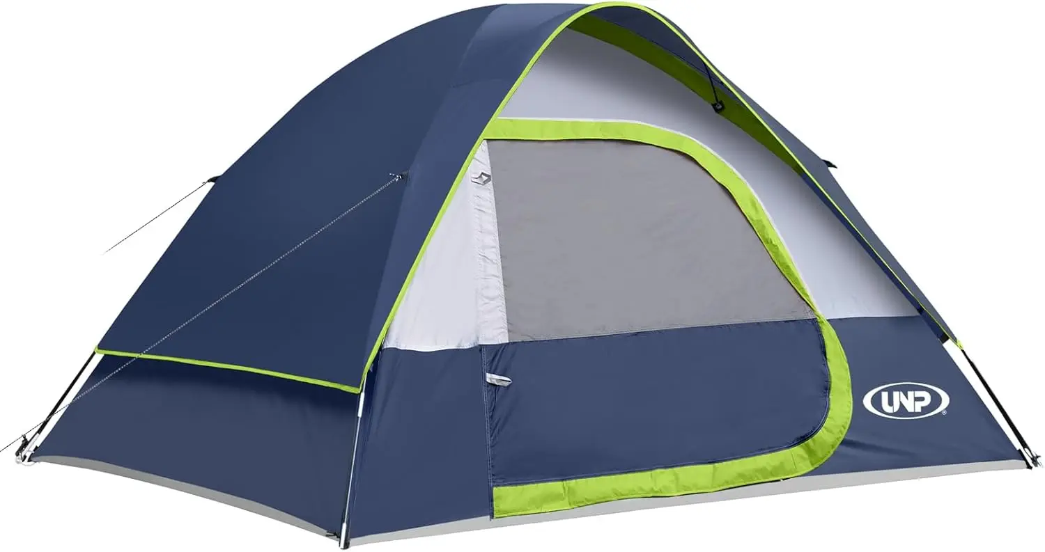 

2-4 Person Camping Tent, Waterproof Windproof Dome with Rainfly, Easy Setup