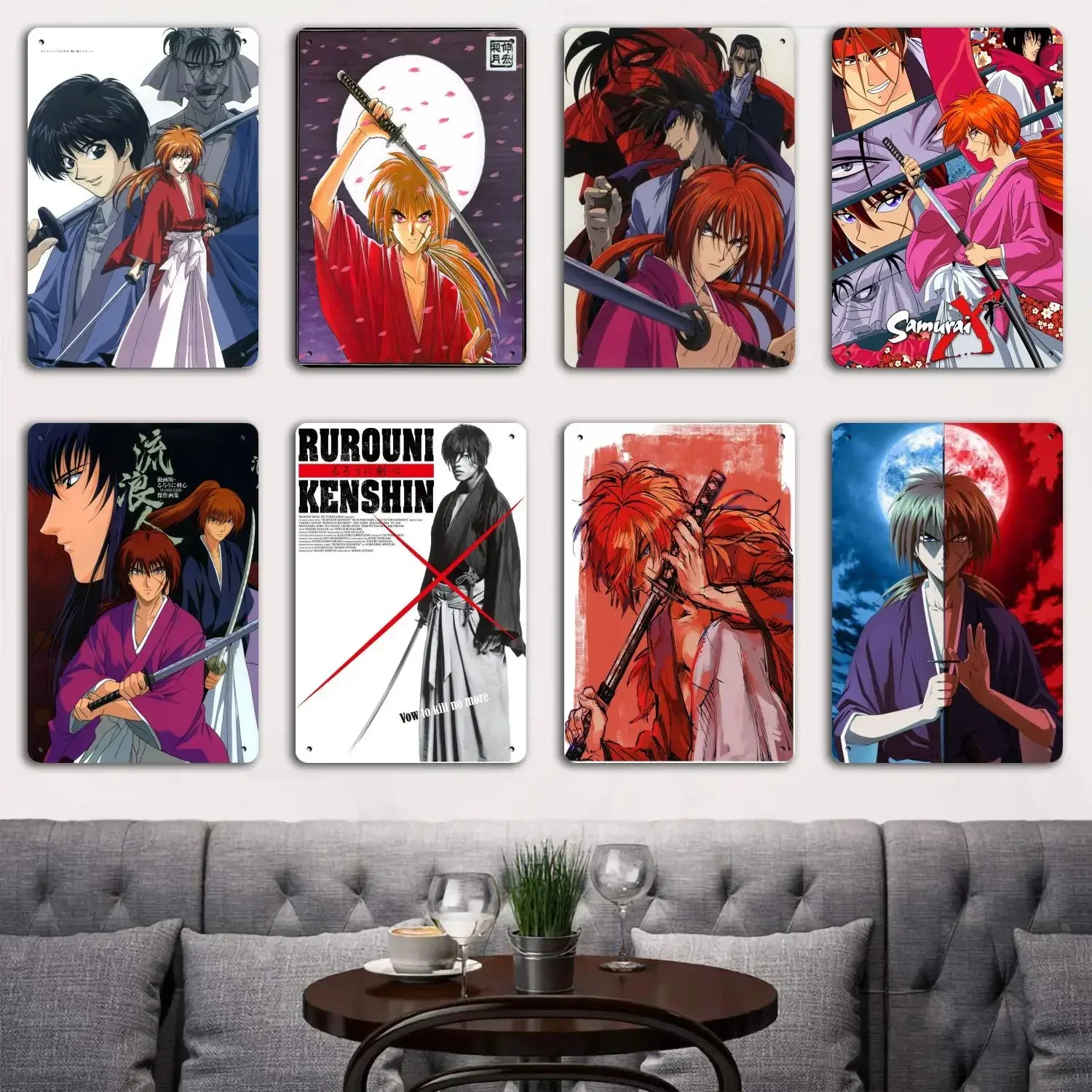 rurouni kenshin poster Tin Metal Plaques and Signs Wall Decor, Captain Poster, Vintage Decor, Bar, Pub, Club, Wall Decoration