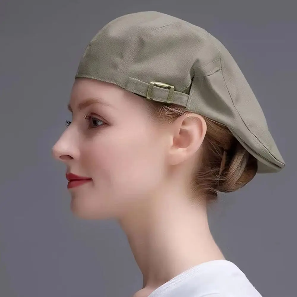 หมวกเชฟโรงแรมอเนกประสงค์, หมวกผ้าโพลีเอสเตอร์สำหรับใส่ทำงานตาข่ายฝ้ายสามารถพับเก็บได้หมวกสำหรับโรงแรม