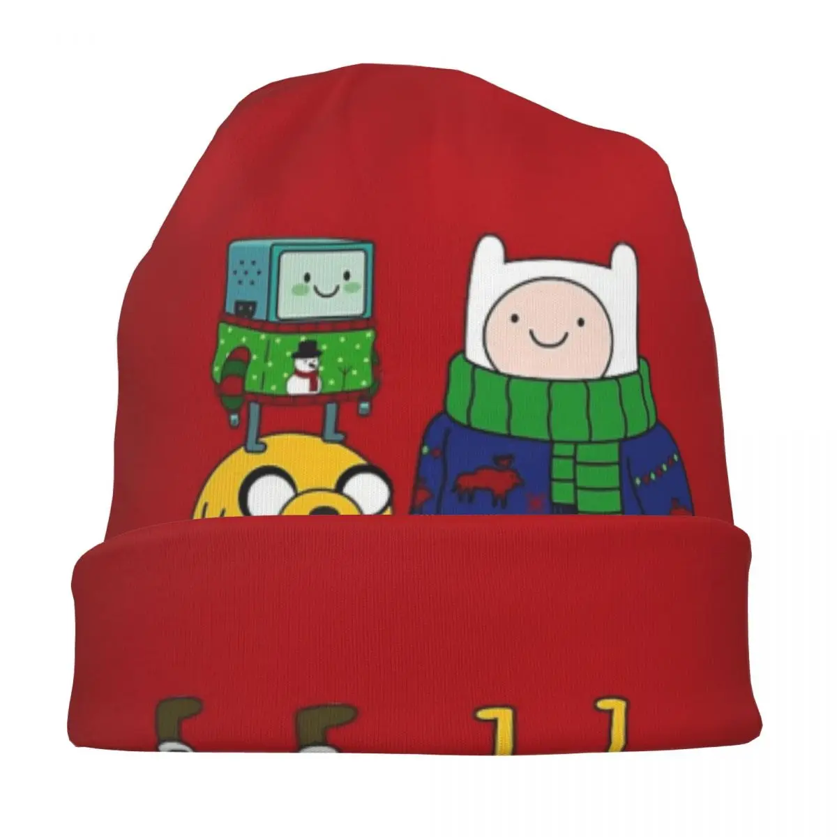 قبعات Finn Jake BMO Skullies Beanies قبعات دافئة للخريف والشتاء في الهواء الطلق قبعات محبوكة للبالغين من الجنسين