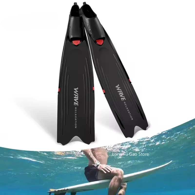 Nuevas aletas profesionales de pesca submarina para apnea, aletas PP TPR, antideslizantes para deportes acuáticos, snorkel, aleta de buceo larga