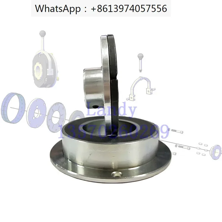 

Geared motor on both wings of the revolving door special electromagnetic brake pad 14.115.06.1.1