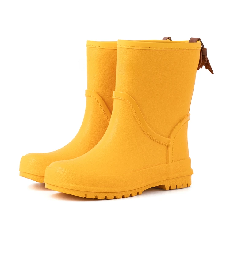 

Легкие детские нескользящие водонепроницаемые резиновые сапоги со средней трубкой и толстой подошвой, модная уличная обувь для воды