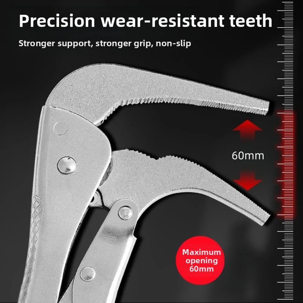 1pc 7 Inch 10 Inch Curved Nose Pliers Adjustable Jaw Opening Pliers  Multi Purpose 90degree Curved Nose Pliers Bending Pliers