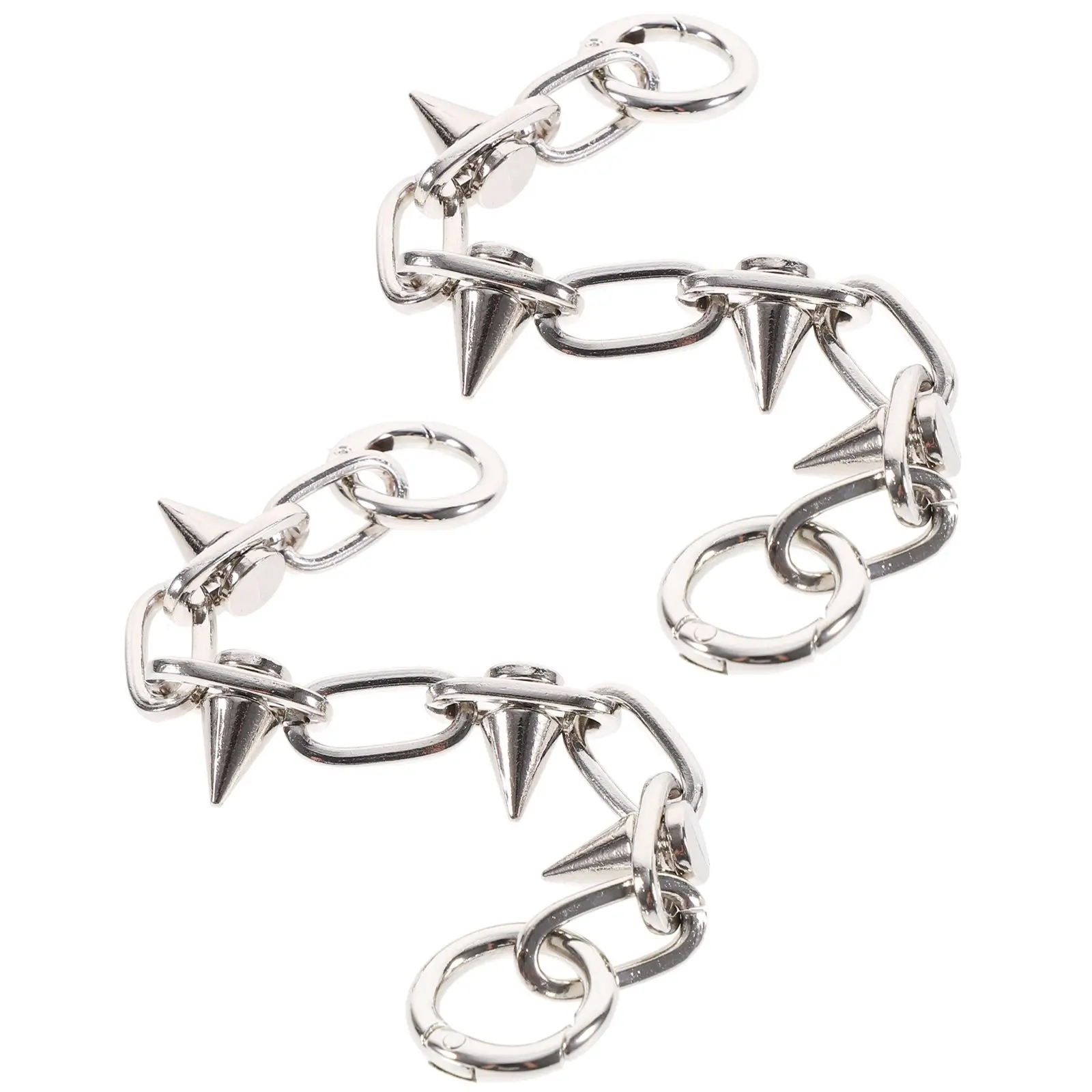 

2 Pcs Metal Shoe Chains Punk Gothic Decorations for Tunnel Shoes Sturdy Alloy Reusable Accessories Charms Dark Wind Shoe