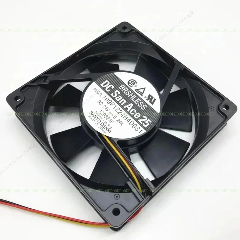 

WA+ Sanyo Denki 109P1224H4D031 DC 24 В 0,24 А 120x120x25 мм 3-проводной охлаждающий вентилятор для сервера