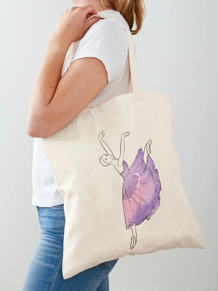 

ballerina figure, watercolor illustration Tote Bag Women's beach bags Canvas bag bags luxury women Big bag women