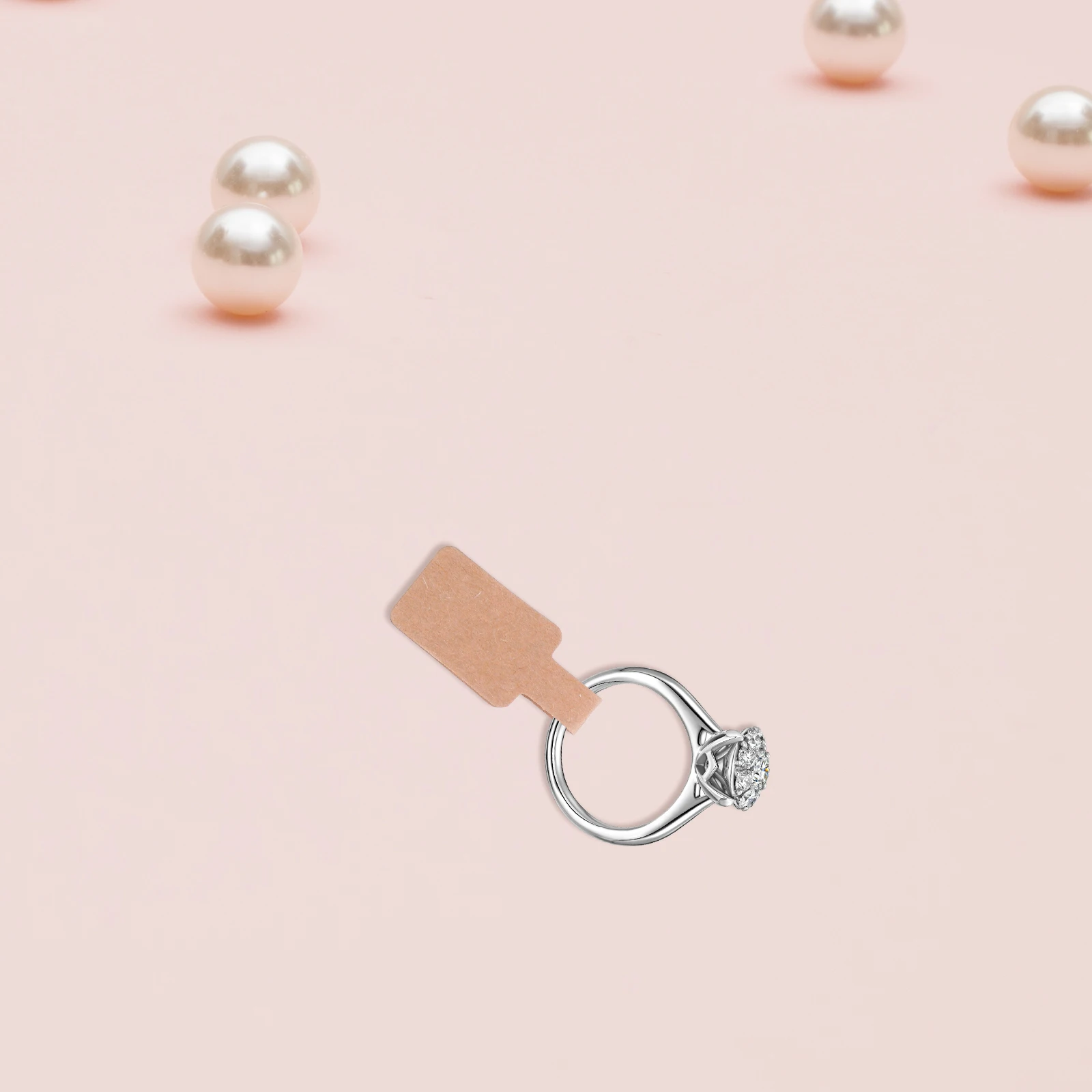 300Pcs Brown Paper Jewelry Tags Self Adhesive Stickers Blank Writable Labels for Jewelry Pricing Display Paper Blank Sticker