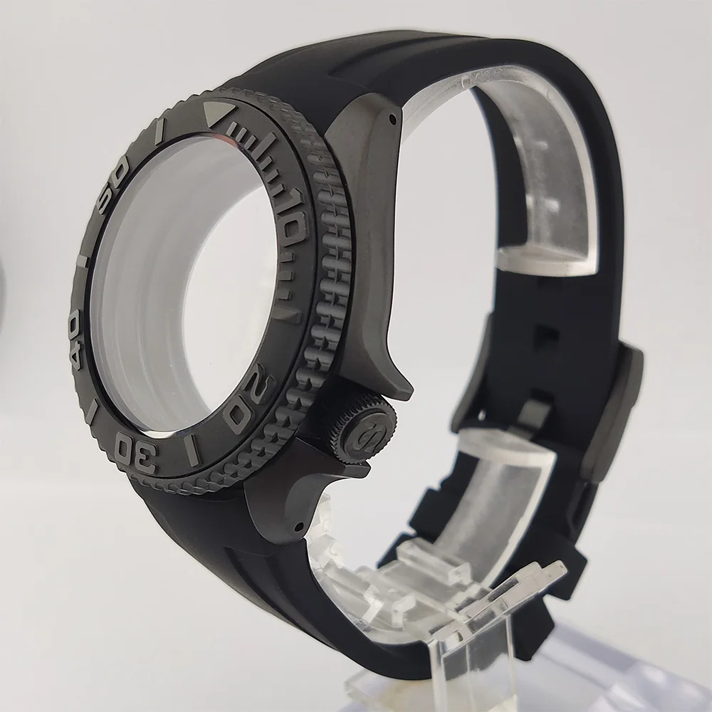 41mm Skx007 Stainless Steel Case NH35 Case SKX007 SKX009 Screw In Crown Inlaid With Sapphire Glass Case Fit NH35/NH36 Movement view 2